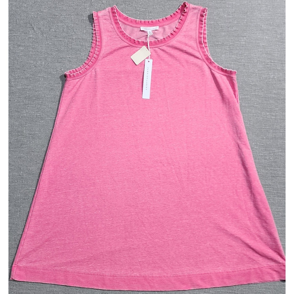 Jane + Delancey Pink Ruffle Trim Sleeveless Knit Top NWT 2X